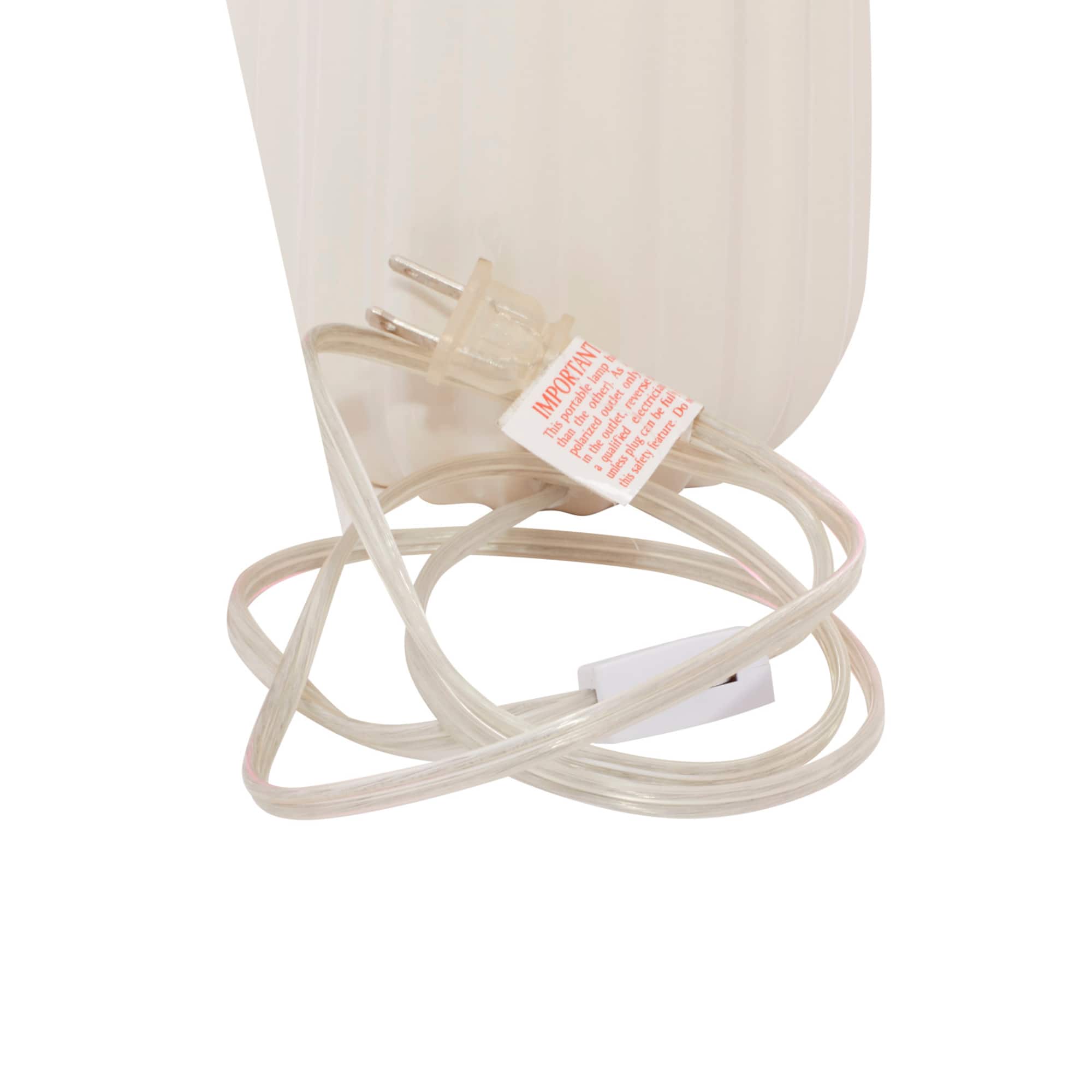 24" White Stone Traditional Table Lamp